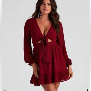 Burgundy red mini dress NWT